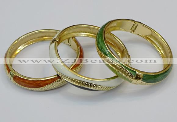 CEB181 13mm width gold plated alloy with enamel bangles wholesale