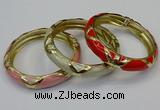 CEB182 13mm width gold plated alloy with enamel bangles wholesale