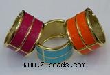 CEB187 38mm width gold plated alloy with enamel bangles wholesale