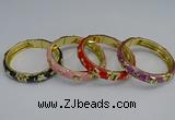 CEB61 9mm width gold plated alloy with enamel bangles wholesale