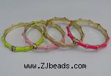 CEB65 6mm width gold plated alloy with enamel bangles wholesale