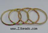 CEB76 5mm width gold plated alloy with enamel bangles wholesale