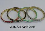 CEB82 6mm width gold plated alloy with enamel bangles wholesale