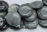 CEE14 15.5 inches 18mm flat round eagle eye jasper beads wholesale