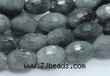 CEE28 15.5 inches 10*16mm faceted rice eagle eye jasper beads