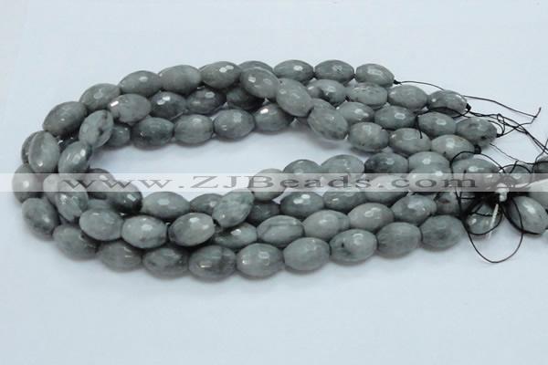 CEE29 15.5 inches 13*18mm faceted rice eagle eye jasper beads