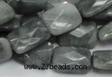 CEE33 15.5 inches 13*18mm faceted rectangle eagle eye jasper beads