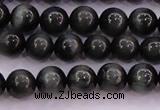 CEE502 15.5 inches 8mm round AAA grade green eagle eye jasper beads