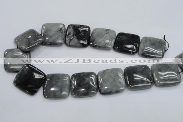 CEE62 15.5 inches 30*30mm square eagle eye jasper beads wholesale