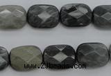 CEE81 15.5 inches 12*16mm faceted rectangle eagle eye jasper beads