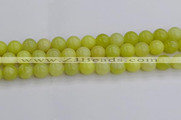 CEJ204 15.5 inches 12mm round lemon jade beads wholesale