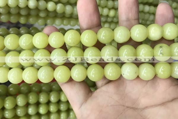 CEJ354 15.5 inches 12mm round lemon jade beads wholesale