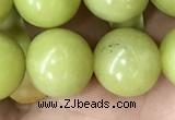 CEJ355 15.5 inches 14mm round lemon jade beads wholesale