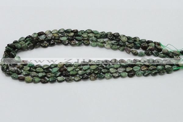 CEM05 15.5 inches 6*8mm flat teardrop emerald gemstone beads