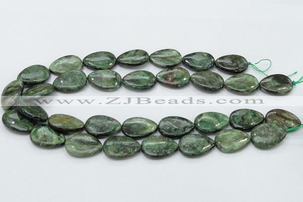 CEM08 15.5 inches 18*25mm flat teardrop emerald gemstone beads