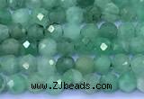 CEM76 15 inches 3mm faceted round emerald beads