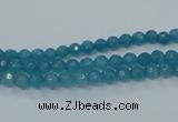 CEQ11 15.5 inches 4mm faceted round blue sponge quartz beads