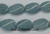 CEQ124 15.5 inches 13*18mm twisted oval blue sponge quartz beads