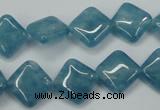 CEQ152 15.5 inches 12*12mm diamond blue sponge quartz beads