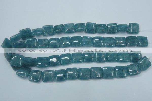 CEQ164 15.5 inches 16*16mm square blue sponge quartz beads