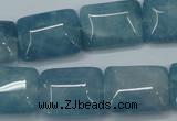 CEQ174 15.5 inches 15*20mm rectangle blue sponge quartz beads