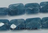 CEQ233 15.5 inches 13*18mm faceted rectangle blue sponge quartz beads