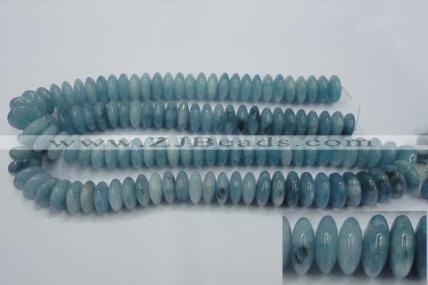 CEQ27 15.5 inches 7*16mm rondelle blue sponge quartz beads