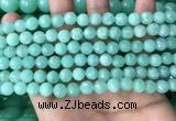 CEQ311 15.5 inches 6mm faceted round green sponge quartz beads