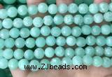 CEQ312 15.5 inches 8mm faceted round green sponge quartz beads