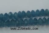 CEQ33 15.5 inches 5*8mm faceted rondelle blue sponge quartz beads