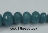 CEQ40 6*10mm - 15*20mm faceted rondelle blue sponge quartz beads
