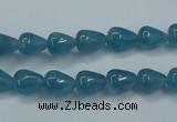 CEQ43 15.5 inches 7*9mm teardrop blue sponge quartz beads