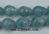CEQ46 15.5 inches 12*16mm teardrop blue sponge quartz beads