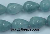 CEQ47 15.5 inches 13*18mm teardrop blue sponge quartz beads