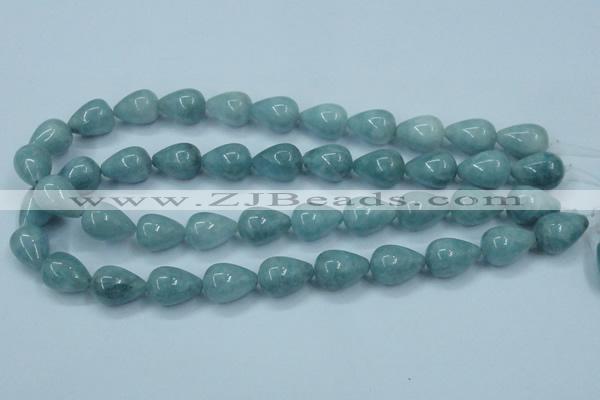 CEQ47 15.5 inches 13*18mm teardrop blue sponge quartz beads