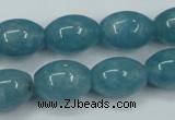 CEQ64 15.5 inches 13*18mm rice blue sponge quartz beads