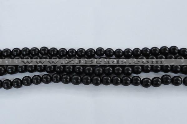 CEY02 15.5 inches 6mm round black ebony wood beads wholesale