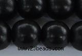 CEY09 15.5 inches 20mm round black ebony wood beads wholesale