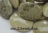 CFA12 15.5 inches 22*30mm oval chrysanthemum agate gemstone beads