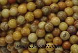 CFA31 15.5 inches 6mm round yellow chrysanthemum agate beads