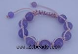 CFB516 12mm round candy jade beads adjustable bracelet wholesale