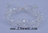 CFB580 8*10mm faceted rondelle crystal beads adjustable bracelet