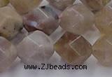 CFC303 15.5 inches 12mm faceted nuggets coral jade beads