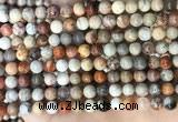 CFC341 15.5 inches 6mm round red fossil coral beads wholesale