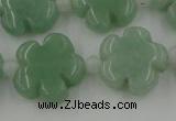 CFG1022 15.5 inches 16mm carved flower green aventurine beads