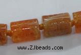 CFG1101 15.5 inches 15*20mm carved tube agate gemstone beads