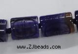 CFG1104 15.5 inches 15*20mm carved tube agate gemstone beads