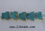 CFG1194 7.5 inches 40*45mm - 45*55mm butterfly druzy agate beads