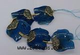 CFG1221 7.5 inches 45*50mm elephant agate gemstone beads wholesale