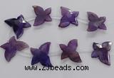 CFG1248 15.5 inches 30*45mm - 35*45mm carved butterfly agate beads